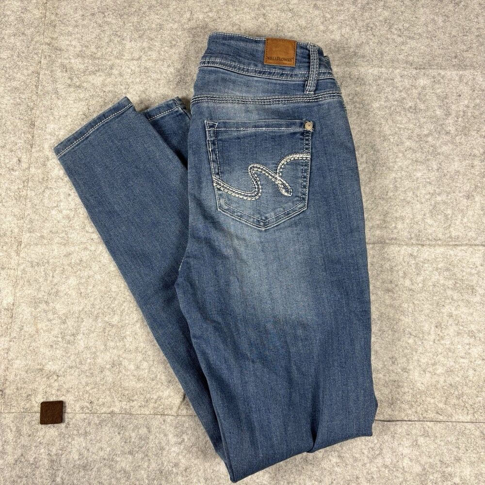 Wallflower The Ultra Fit Denim Jeans Womens Size 9 Double Button Closure Stretch
